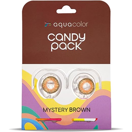 Aqua Color Mystery Brown Candy Pack - 2 Lens, -3