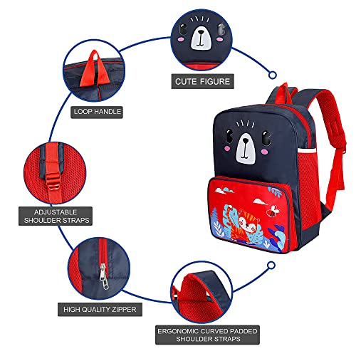 Image of Frantic Kids Soft Animal Cartoon Travelling School Bag Soft Plush School Bagpack Boys Girls Baby for 2 to 5 Years Baby /Boys /Girls Nursery, Preschool, Picnic(PURedCat)