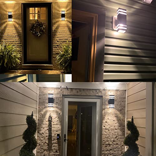 Zsmaiku Led Square Up And Down Outdoor Light Fixture,Garage Outdoor Lights 2Pack, Gu10 Bulbs 14W Ip65 3000K 1200Lm Warm White,Outdoor Lights For House, Outdoor Sconce Lights For Patio Garage #TOP3