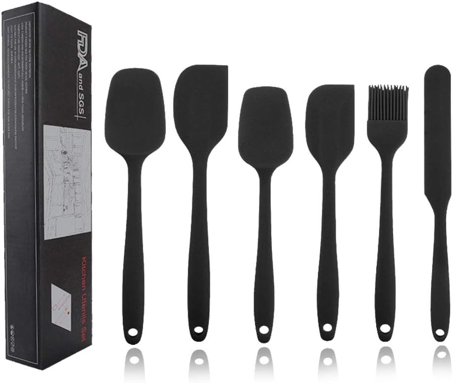 Set Di 2 Spatole Per Pesce In Silicone E Acciaio Inox – Scanalate, Resistenti Al Calore, Per Uova E Pancake, Blu E Nero