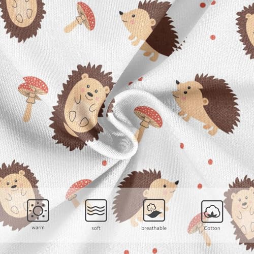 Little Girl Underwear Toddler Panties Kids Undies Hedgehogs Mushrooms Soft Cotton Briefs 2T-8Y3