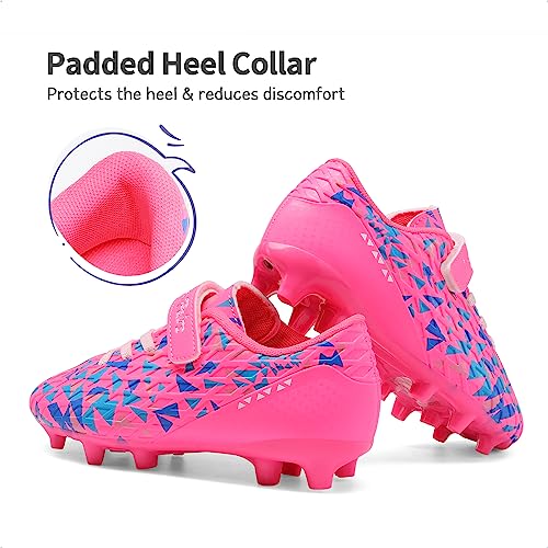DREAM PAIRS Boys Girls Soccer Cleats Kids Football Shoes for Little/Big Kid SDSO2307K4