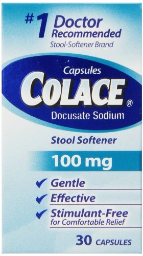 Colace Stool Softener 100 mg Capsules, 30-count by COLACE Colace Stool Softener 100 mg Capsules, 30-count by COLACE