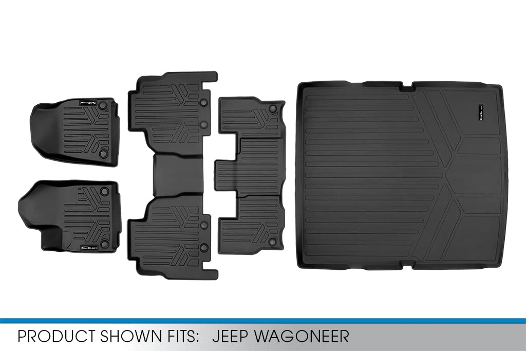 SMARTLINER All Weather Black 3 Row & Cargo Liner Behind The 2nd Row