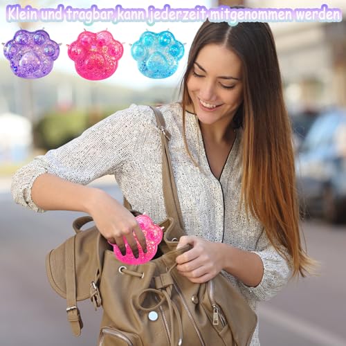 Fidget Toys,Anti Stress Spielzeug,4 Stück Elastizität Weich Stress Spielzeug Fidget Toy,Squeeze Toy Sensorik Spielzeug Stressabbau Spielzeug für 14+ Jahre Alt(Purple)