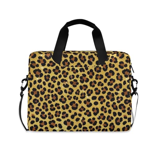 Bolsa para portátil de 15.6" con estampado leopardo dorado miniatura 1