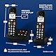Panasonic KX-TGU132EXB digitales schnurloses Telefon mit Anrufbeantworter, Basisstation & 2 Mobilteile, LCD-Display, große Tasten, Favoriten-Taste, hörgerätekompatibel, Schwarz