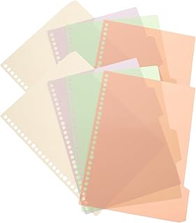 Cabilock 10 Peças Divisórias De Fichário Com Abas Divisórias De Livros Fichário Destacáveis Abas Divisórias De Notebook Abas Divisor De Índice Em Branco Para Discbound Escritório Reunião
