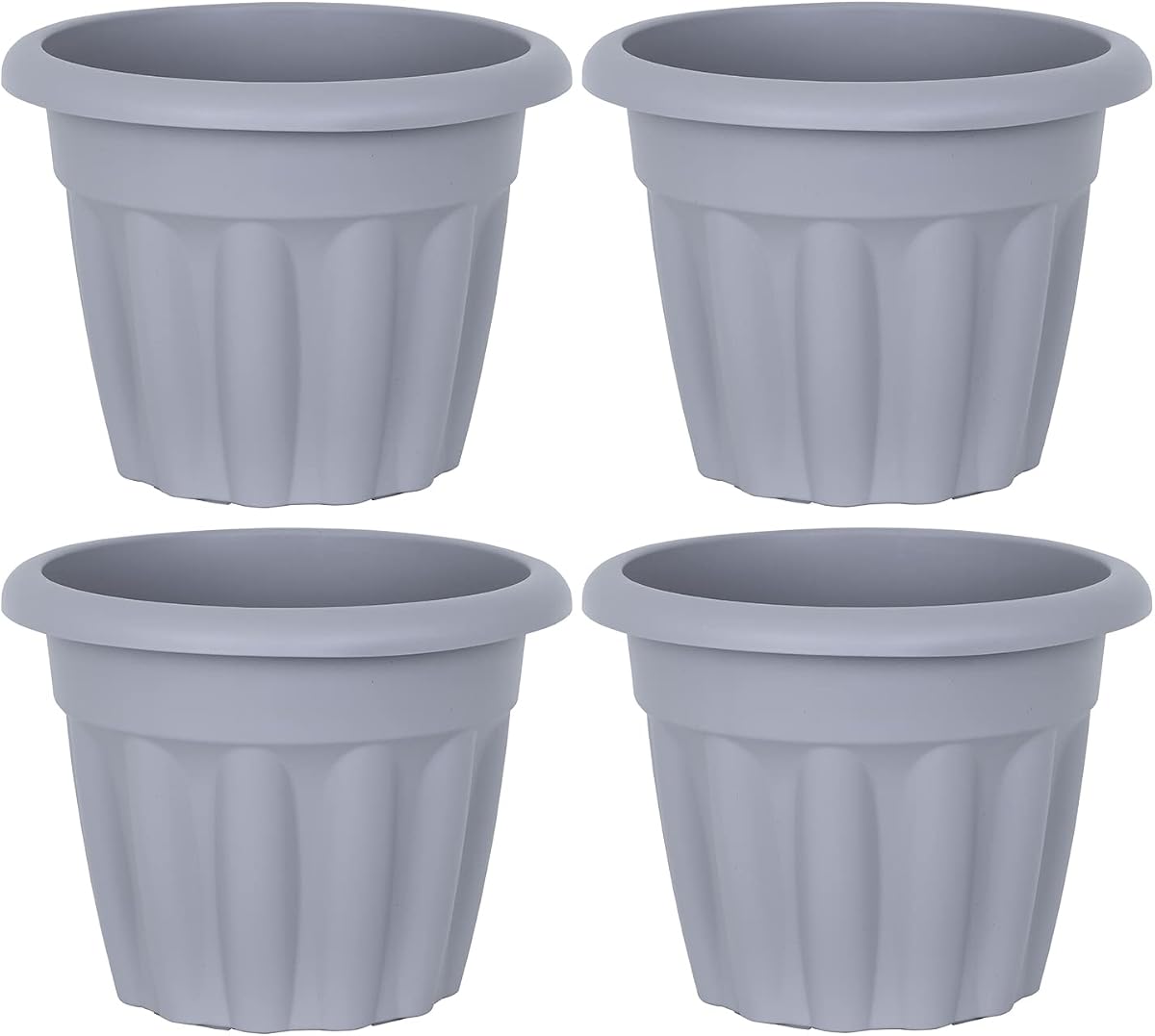 Ecopots Amsterdam Small Recycled Plant Pot - 20cm Grey