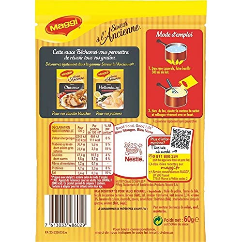 NESTLE MAGGI - Maggi Sauce Déshydratée Saveur À L'Ancienne Béchamel 60G - ( Lot De 4 )