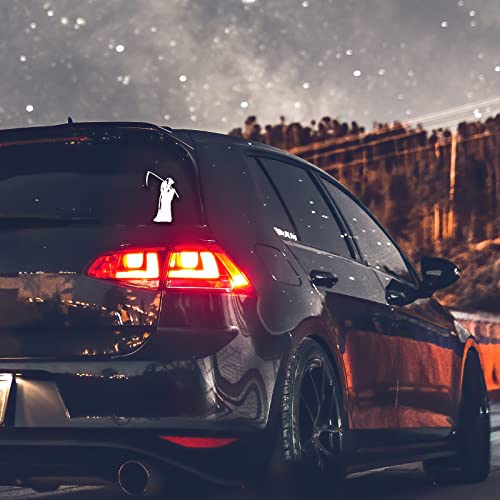 Image of Grim Reaper Sticker Decal Notebook Car Laptop 3.5 inchx5.5 inch (White)