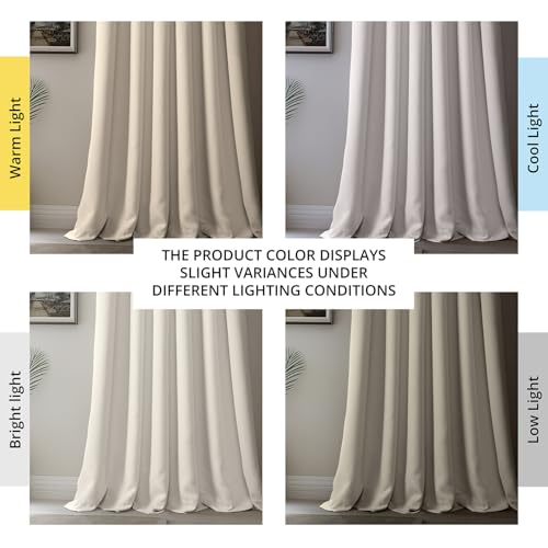 Hpd Half Price Drapes BOCH-LN1856-96 Faux Linen Textured Room Darkening Curtains thumb #1