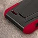 Empire MPERO IMPACT X Series Kickstand Case for ZTE Warp 4G N9510 - Retail Packaging - Black/Red