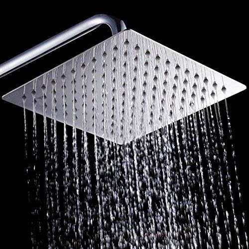 Image of Aquieen High Rise Curve Shower Arm 6 inch x 15 inch with 6 inch SS Shower Head
