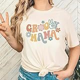 Groovy Mom Matching Birthday Outfits for Baby Toddler Little Girls and Boys Natural Shirt Adult Large