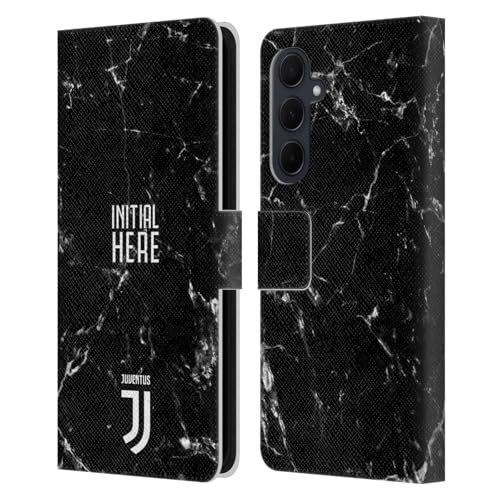 Coque Juventus Samsung A35 5G en cuir personnalisable style marbre