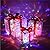 Christmas Lighted PVC Gift Boxes,Set of 3 DIY Pre-lit Lights Present Boxes with 50 LED Light Up Decorations Boxes for Indoor Porch Patio Christmas Tree Yard Holiday Party(Multicolor)