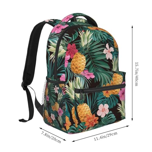 Pineapples Palm Leaves Backpack Lightweight Travel Casual Bags Large Capacity Travel Daypack Bag2