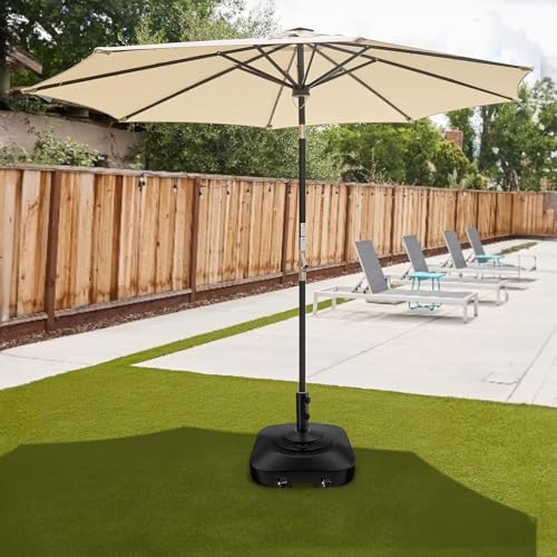 Image of QZER Large Fillable Umbrella Base with 5 Wheels, Outdoor Umbrella Stand