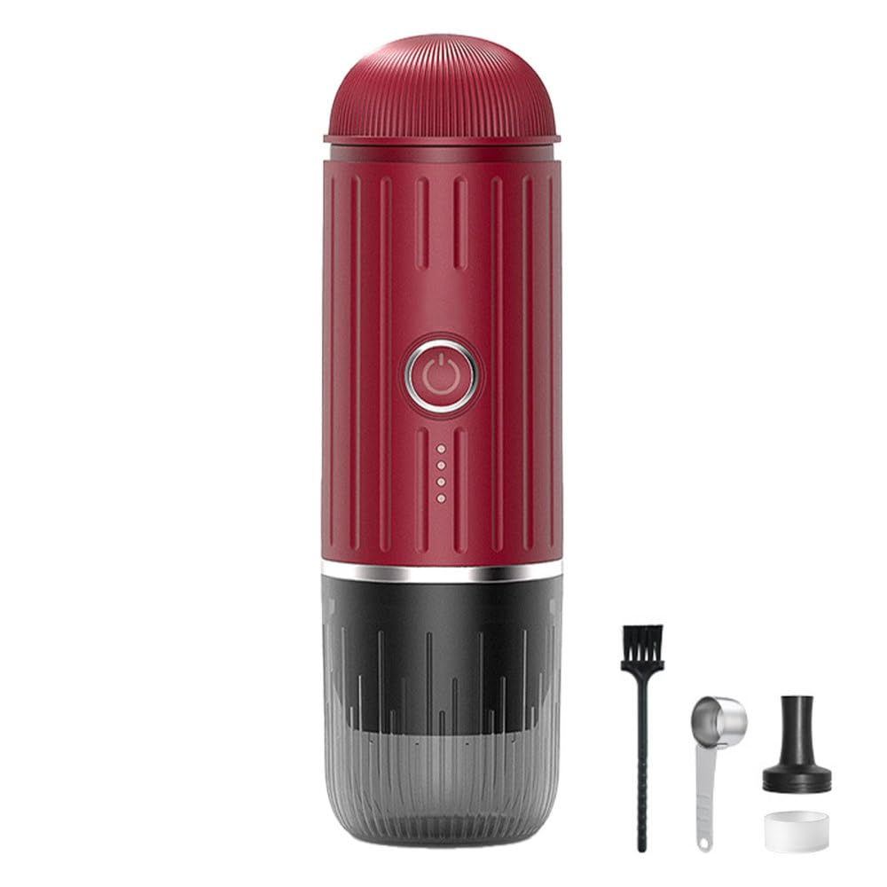 DONGKER Portable Electric Espresso Machine,19bar High Presseur USB Car Coffee Maker Compatible Ground Coffee & Capsule for Hiking Office Camping