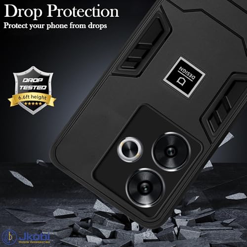 Image of Jkobi Back Cover Case for Xiaomi Poco F6 5G (Hybrid Armor | Slim Dual Layer | Shockproof Lightweight)