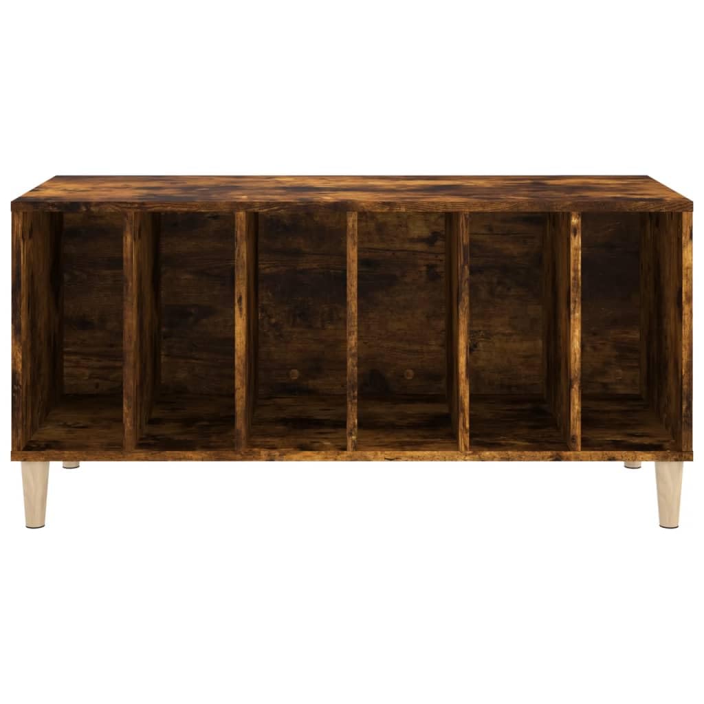 Szafa z płyt dębowych wędzonych 100 x 38 x 48 cm, materiał drewnopochodny, winylowa szafka do przechowywania z wytrzymałymi drewnianymi nogami, praktyczna szafka pomocnicza do salonu, biura