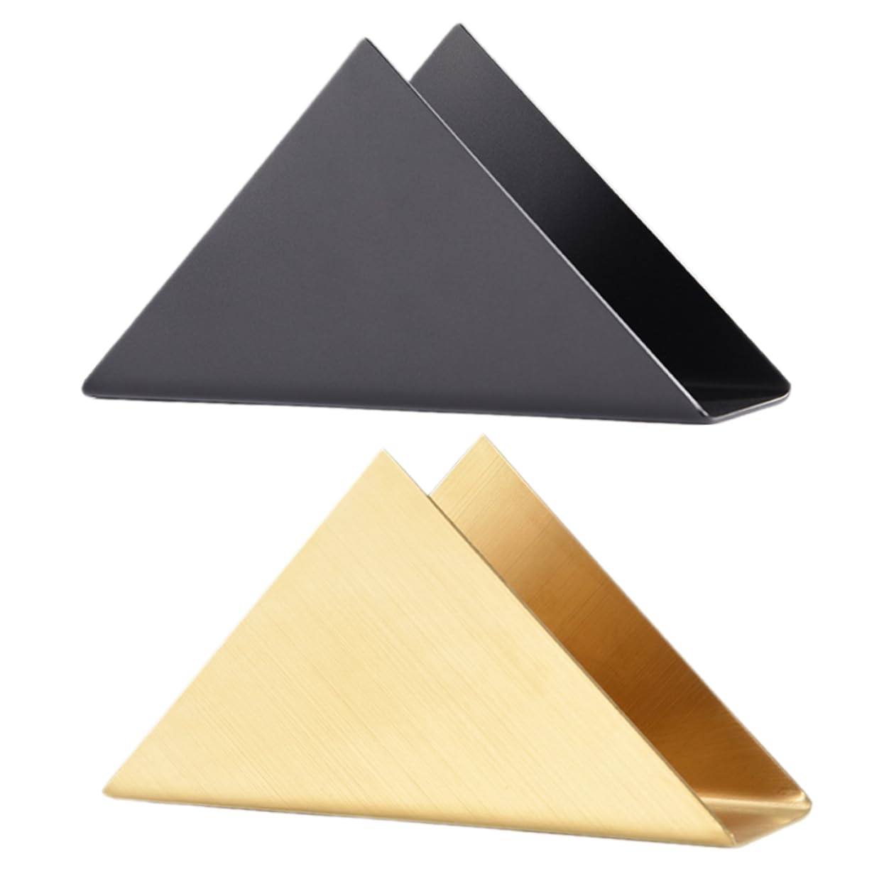 Servilletero de Mesa Triangular 2 Unidades de Acero Inoxidable Diseño Elegante y Sencillo Resistente y Fácil de Limpiar para Comedor y Restaurante