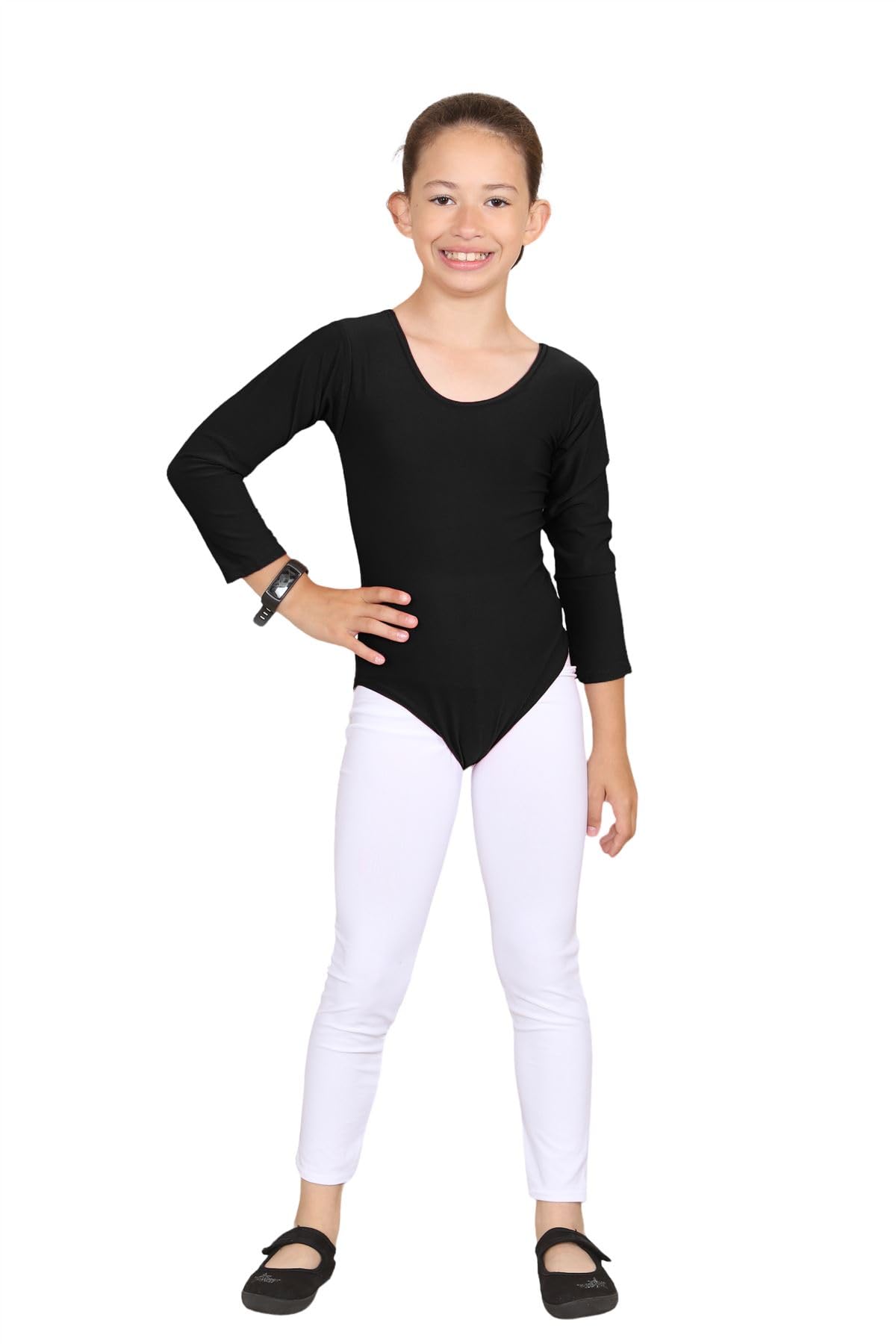 Hamishkane New Kids Girls Uniform Leotard Dance Gymnastics Ballet Long Sleeve Leotards Top