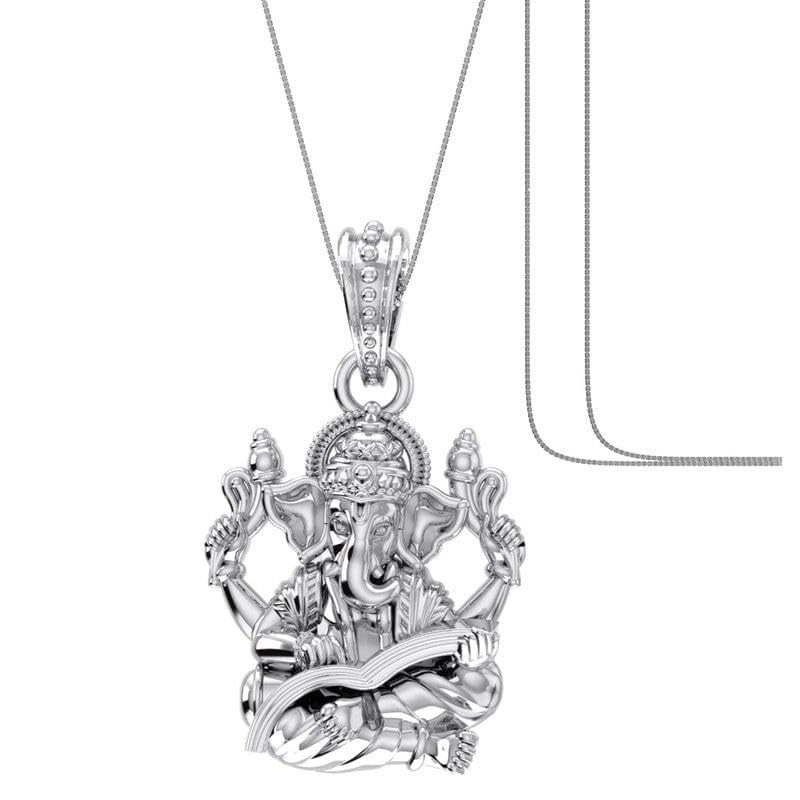 Pendentif en argent sterling anti-ternissement collier Lord Ganapathy small