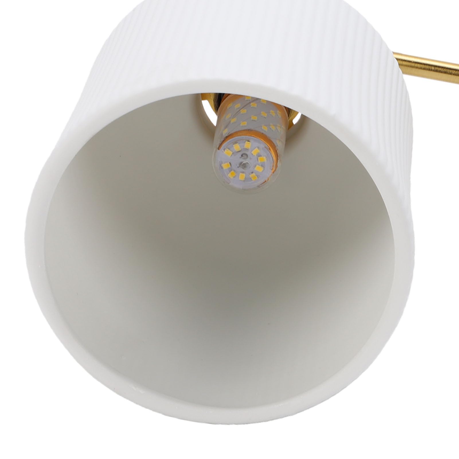 FTVOGUE E27 LED Kinkiet Mosiężny z Łańcuszkiem Ceramiczny Klosz Podtynkowy