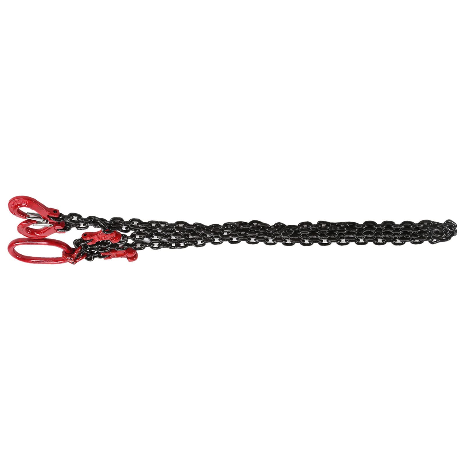 1 Filo Atena di Traino, Catena di Sollevamento Regolabile, Catena di Sollevamento, 2 Ganci Regolabile per Gru, 2 Metri, 4,75 Tonnellate, 8 mm