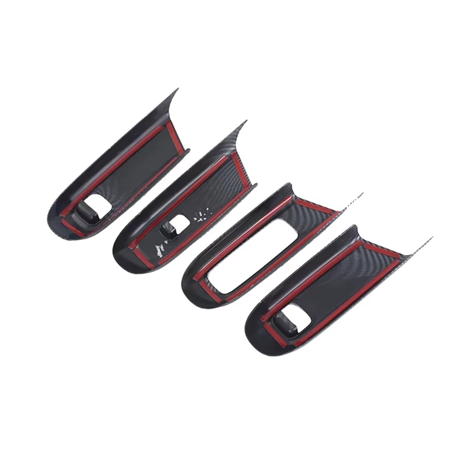 Cambio Pannello Telaio Copertura Pannell Per Benz Per Classe E Per W214 2024 Pannello Copertura Pulsante Sollevamento Vetro Finestrino Bracciolo Della Portiera Motivo Auto(Black LHD)