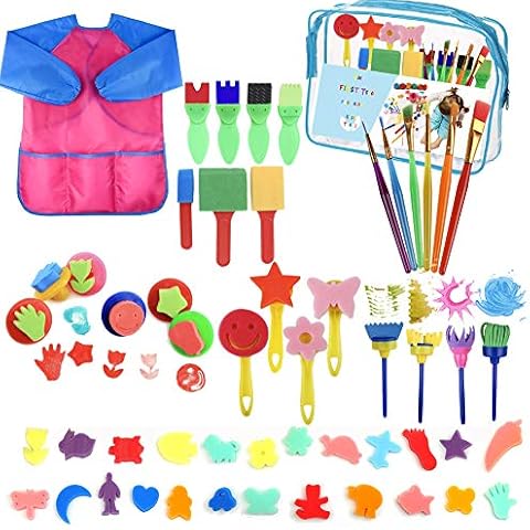 YZNlife Kids Paint Brushes Sponge Kits Cover