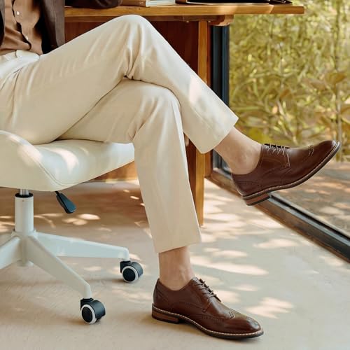 Image of Men Dress Shoes Formal Lace Up Latex Insole Oxford Business Wedding Leather Derby Shoe