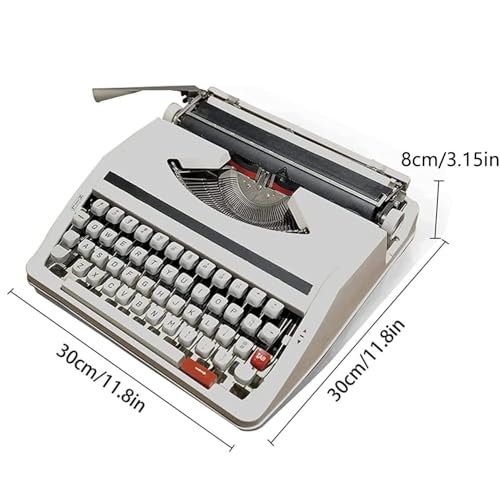 Przenośna maszyna do pisania ręcznego z futerałem, klawiatura retro mechaniczna, Nostalgiczne narzędzie do pisania dla twórców, Wystrój pulpitu w stylu vintage, Klasyczne akcesoria biurowe, Nie potrze