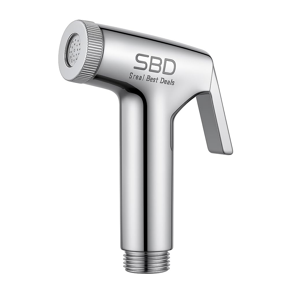 SBD Plastic Health ABS County Health Faucet Bidet Gun Shower Chrome Finish (Silver)