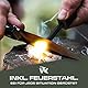 Wolfgangs ODENWOLF Outdoor-Messer AMBULO mit Kydex Holster - Edles Jagdmesser aus einem Stück D2 Stahl gefertigt - DAS Bushcraft Messer - Perfektes Survival Messer