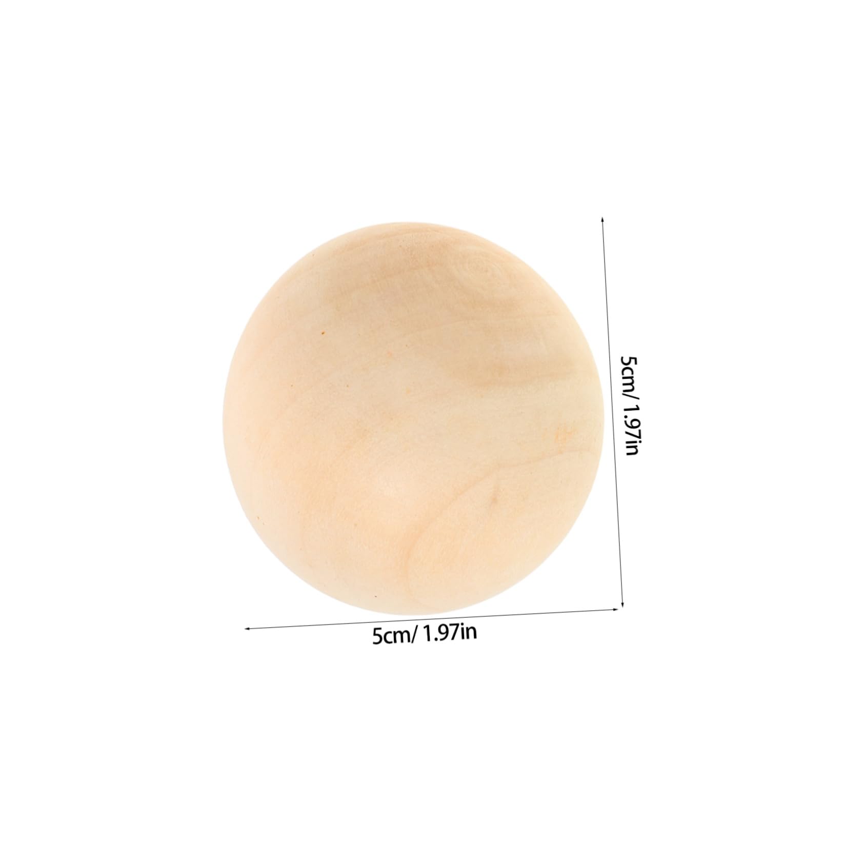 BESPORTBLE Solid Hardwood Swedish Hockey Balls 15pc Unfinished Wood Floorball Balls Non-Bounce for Field Hockey 5cm