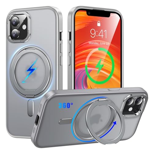 iPhone 11 �p �P�[�X Magsafe�Ή� 360°��]�X�^���h �A�C�t�H��11 �g�уP�[�X �����O �}�O�l�b�g ���C�����X�[�d �c�����p�x �Ή� �J�o�[ Uovon �A�C�z��11 �X�}�z�P�[�X �ԍڃz���_�[ �X�g���b�v���t�� �}�b�g ������ �w��