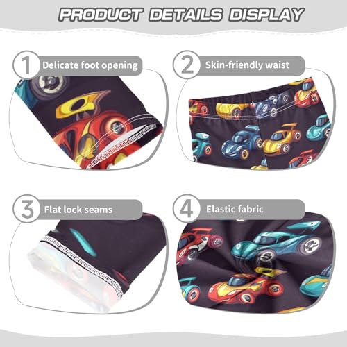 ZZKKO Girls Leggings Racing Car Toddler Girls Clothes Leggings for Girls Toddler Girls Leggings 3-4T3
