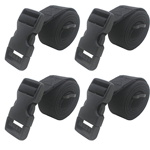 YYST 4 PCS 1" X 48" Backpack Accessory Strap Luggage Strap Cover Strap