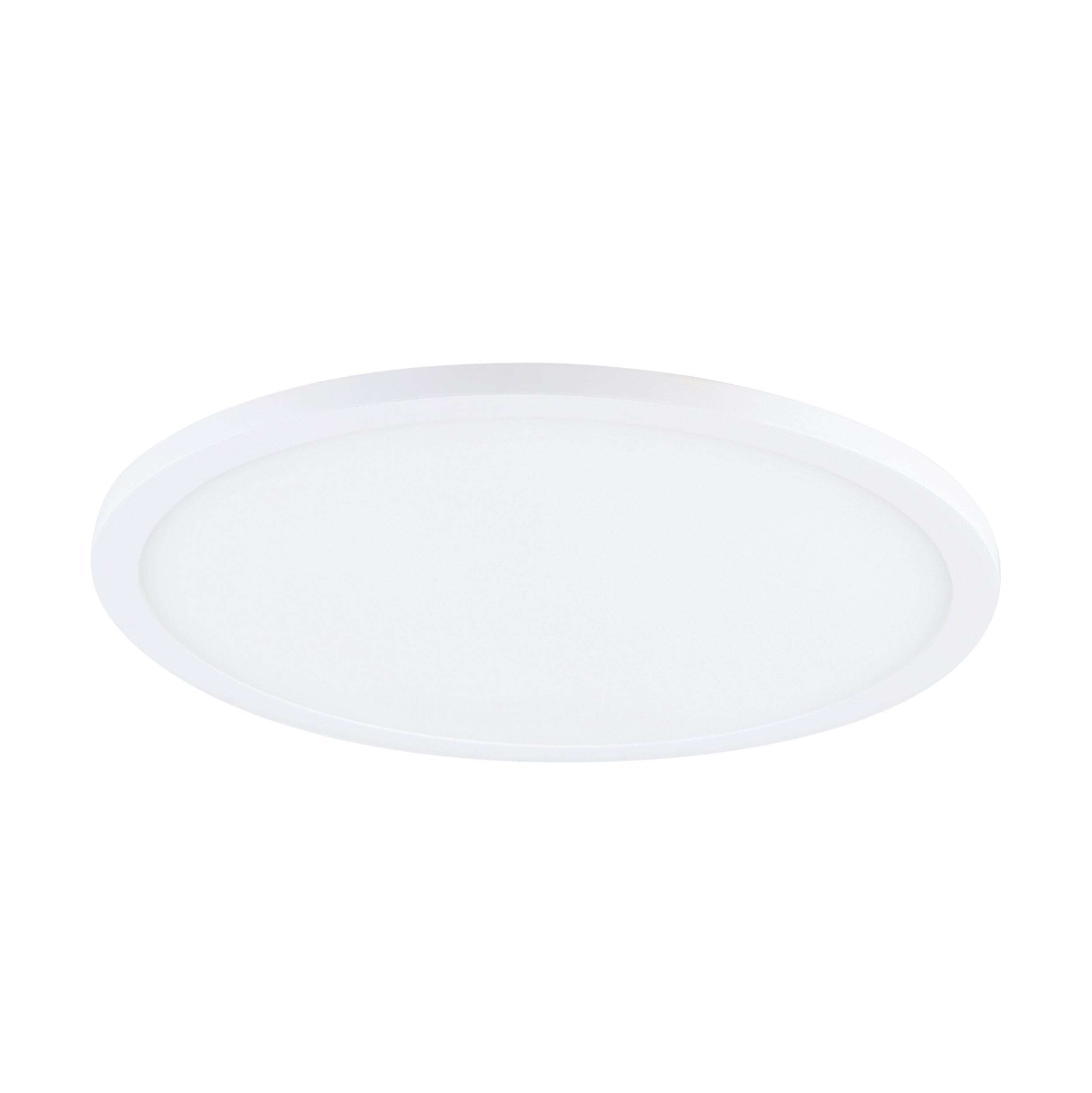Eglo Recessed spot Light for Ceiling Fueva Flex, Ø 8.9 inches, Aluminium LED Downlight with a Plastic Luminous Surface, Flat Spotlight in White, Shallow Installation Depth 1 inch, Warm White