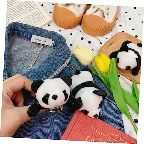 Brooch panda de finition soignée avec motifs géométriques pour accessoires mode