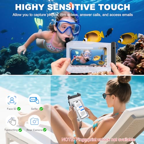 Kebrela 2 Pack Large Waterproof Phone Pouch, Waterproof Phone Case for iPhone 16 15 14 13 Pro Max Galaxy S25 S24 All Devices, IPX8 Double Sealing, Floating Water Proof Bag for Beach Water Park - image 3
