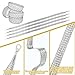 XLIUAX 4 Pcs Ground Strap Automotive, Ground Cable Grounding Straps 20 inch Grounding Wires Flat Braided Copper Strap Tinned Cable with Ring Terminals for Universal Vehicle Most Cars Automotive Engine
