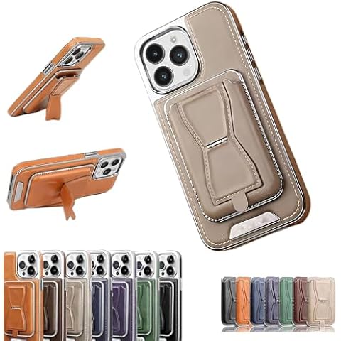 PILIPALALA Rmbmax Leather Magnetic Phone Case,Luxury Leather for iPhone Case with Removable Magnetic Tape,Leather Invisible Magnetic Phone Case,Symtmetry Case for iPhone Max-Brown Cover