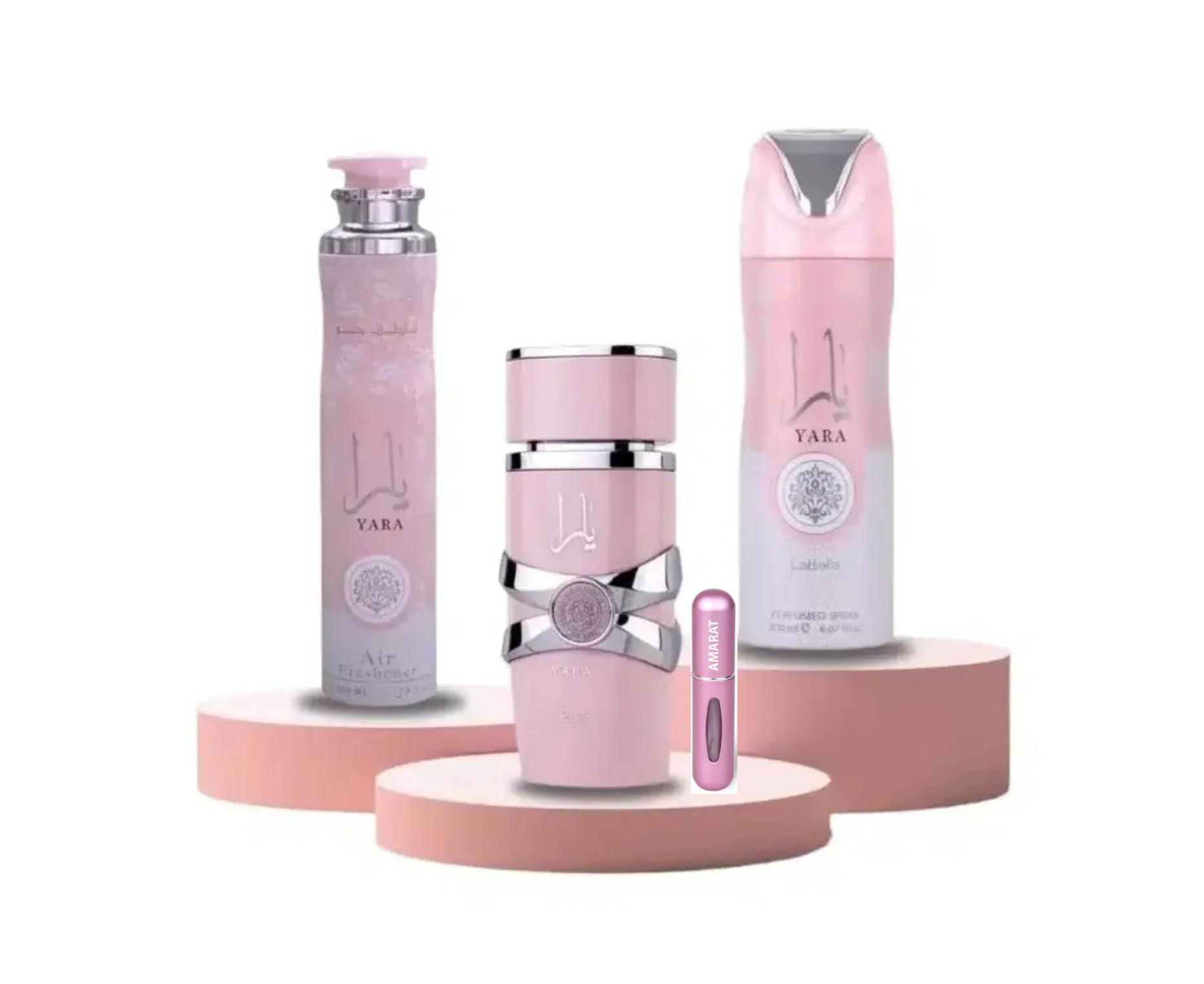 Lattafa Yara Set de Regalo 4 en 1 para Mujer – Perfume EDP 100ml +