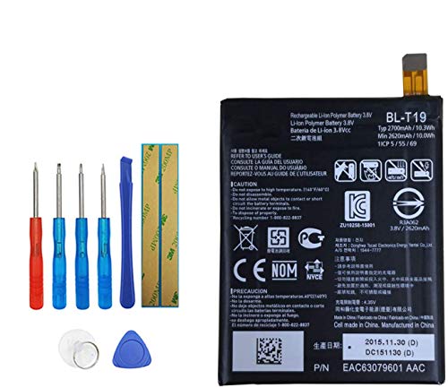 Upplus BL-T19 Batería de repuesto compatible con Google Nexus 5X H791 H790...