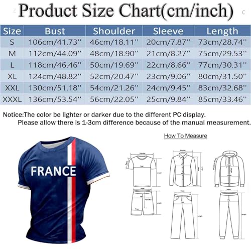Foweknow France Camiseta de fútbol para hombre, camiseta deportiva con número para hombres y mujeres, camiseta deportiva de verano para adultos, gimnasio, unisex, manga corta, cuello redondo, camiseta