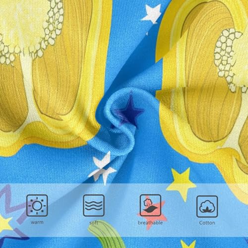 Vibrant Yellow Peppers Stars Blue Toddler Underwear Custom 2t Cotton Girl Panties Cute Florals Kids Undies Briefs3